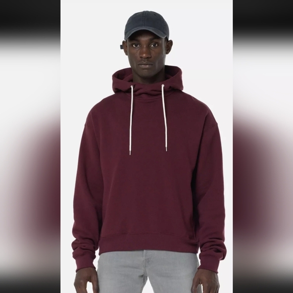 John Elliott - Beach Loopback Cotton-Jersey Hoodie - Burgundy - Picture 1 of 10
